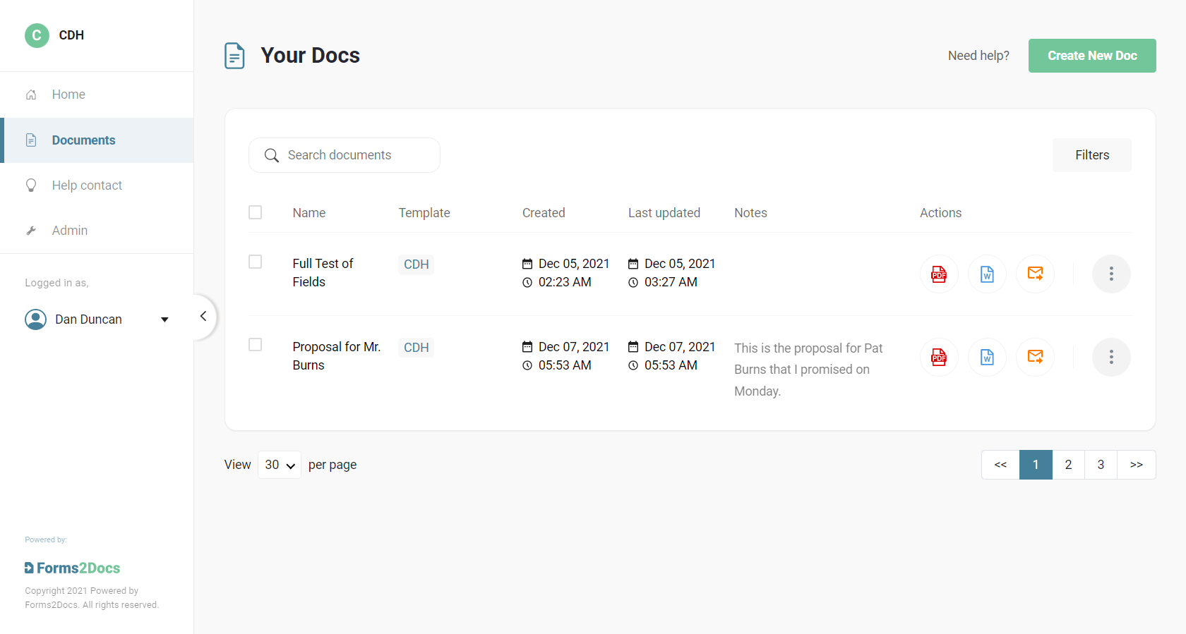 Forms2Docs